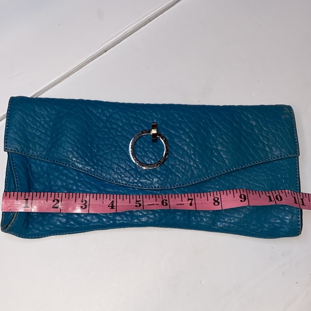 Alexis Hudson teal leather clutch - Picture 5 of 6